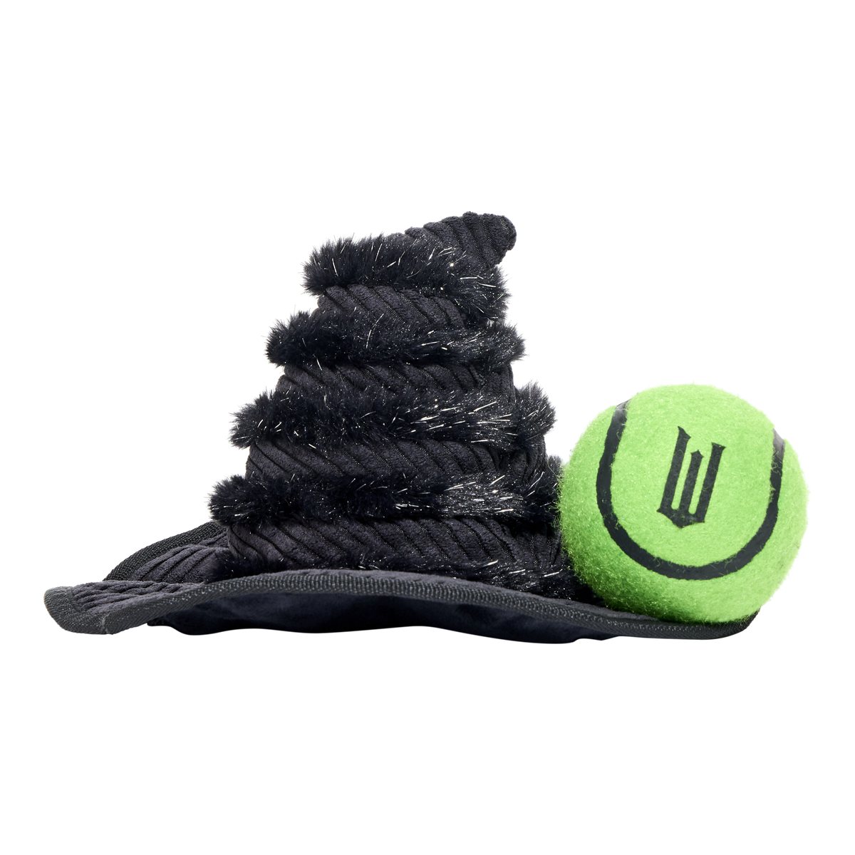 Elphaba's Ozdust Hat Plush 2-in-1 Rip and Reveal + Tennis Ball Fetch Dog Toy